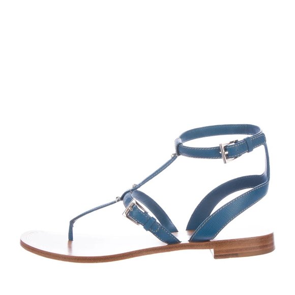 PRADA Saffiano Leather Sandals Size: 9.5 | IT 39.5 - Picture 1 of 9